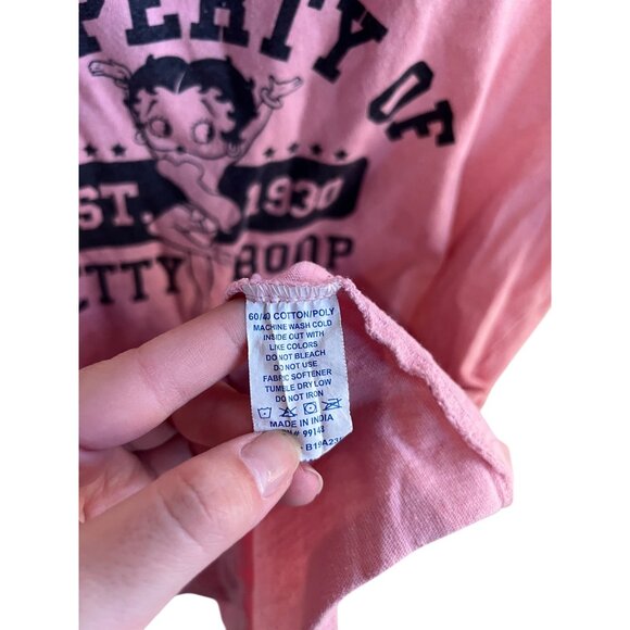 Betty Boop Pink Short Sleeve T-Shirt Graphic Tee Women's Size M - Picture 5 of 6